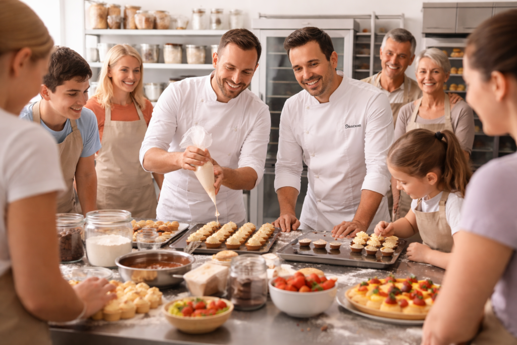 Photos des chefs LEBAS Maxime et GODARD Claudio en cours de cuisine
